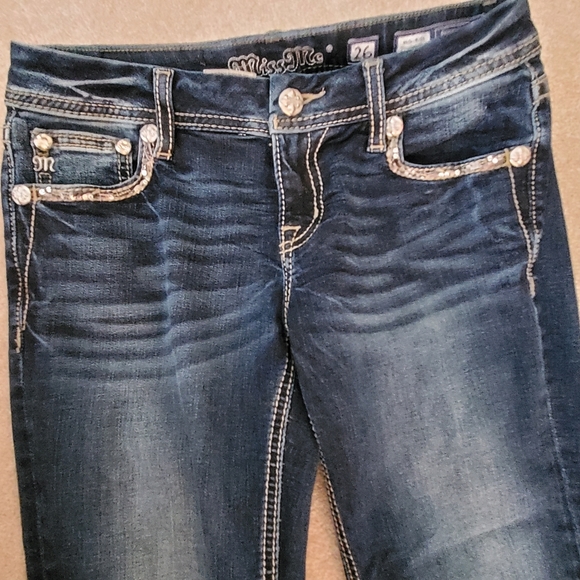 Miss Me Mid Rise Easy Skinny Denim Jeans Buckle 26 EUC Womens - Picture 12 of 12